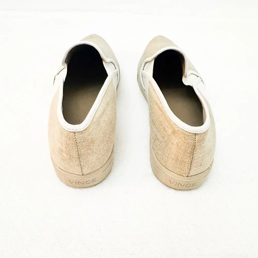 Vince Phalen Pointy Toe Leather Slip On Sneaker Size 6 Eur 36
